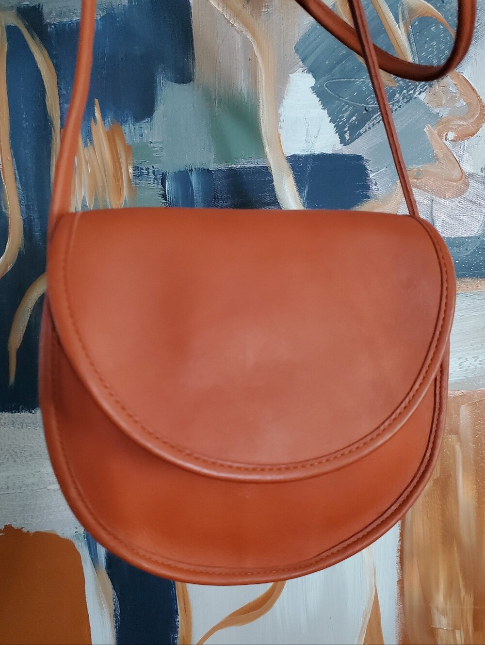 VINTAGE COACH CASEY LEATHER SHOULDER CROSSBODY Bag - Mango 0905-313